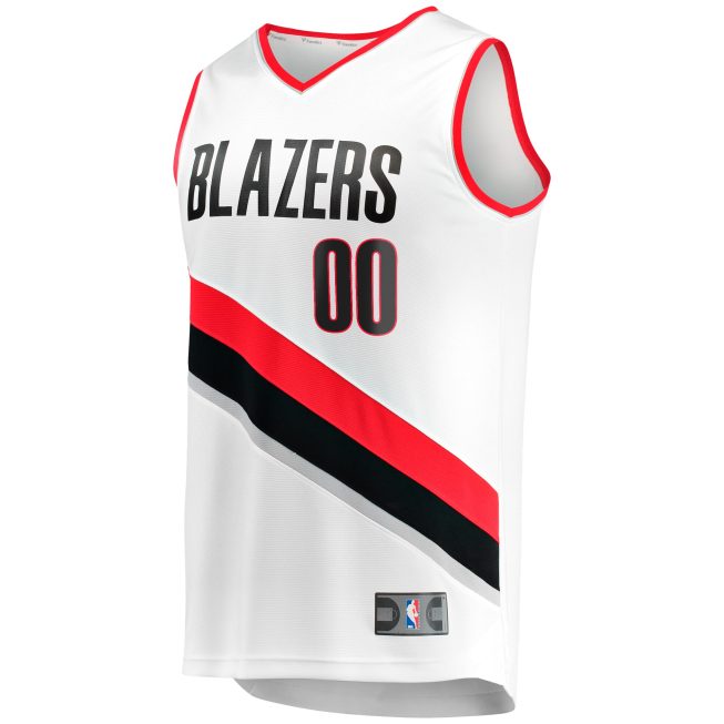 Portland Trail Blazers Fanatics Fast Break Custom Replica Jersey - Association Edition - White - Image 2