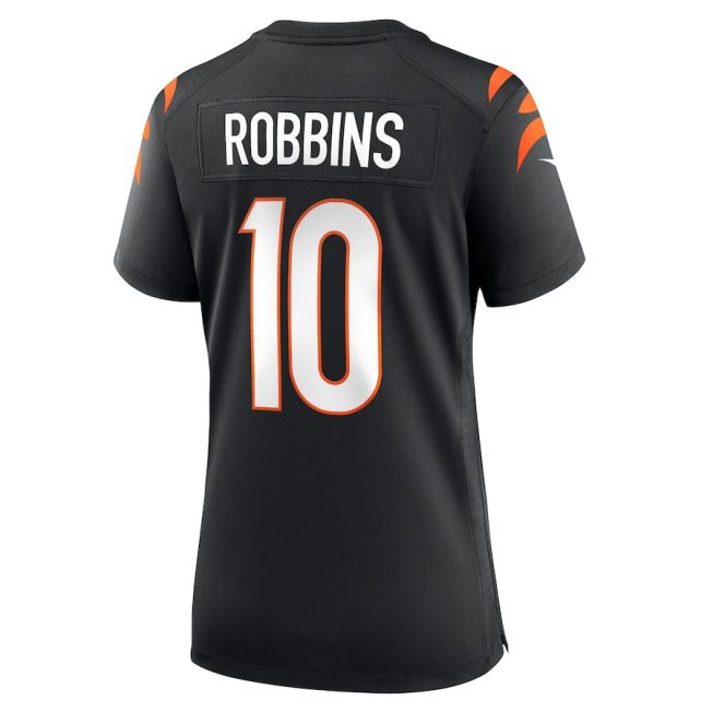 Brad Robbins 10 Cincinnati Bengals Women's Game Jersey - Black - Image 3
