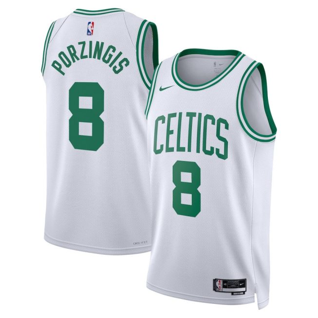 Kristaps Porzingis 8 Boston Celtics Unisex Swingman Jersey - Association Edition - White