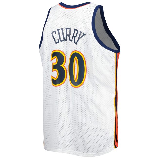 Stephen Curry Golden State Warriors Mitchell & Ness Big & Tall Hardwood Classics 2008/09 Swingman Jersey - White - Image 3