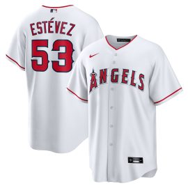 Carlos Estévez Los Angeles Angels Home Replica Player Jersey - White