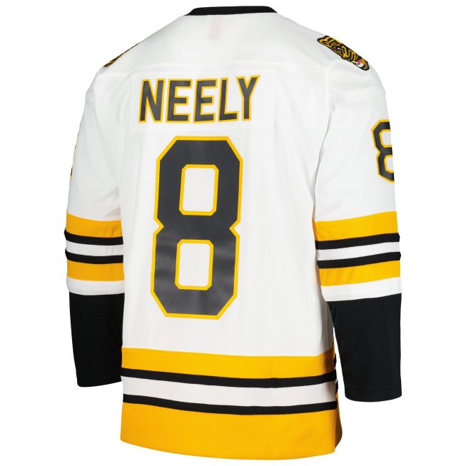 Cam Neely Boston Bruins Mitchell & Ness 1993/94 Blue Line Player Jersey - White - Image 3