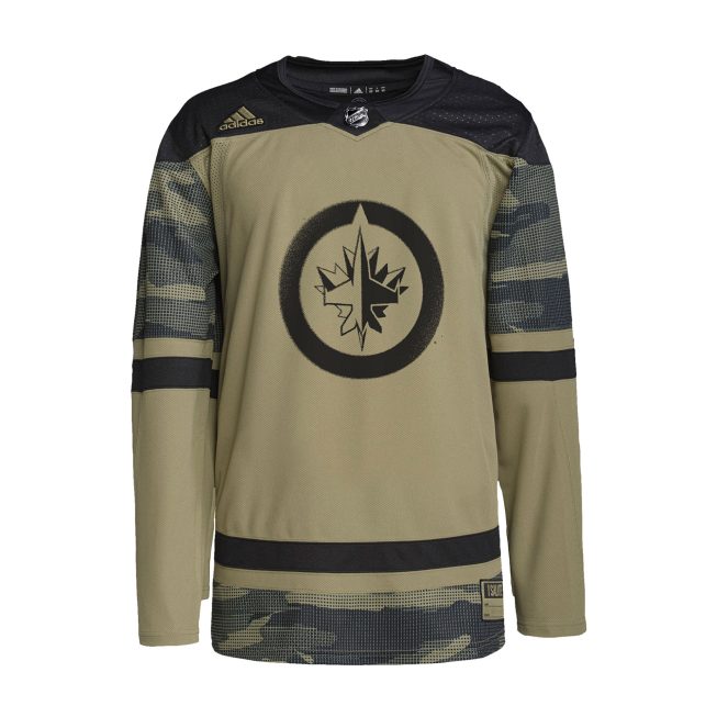 Winnipeg Jets Logo Military Appreciation Team Authentic Practice Jersey - Camo - Image 2