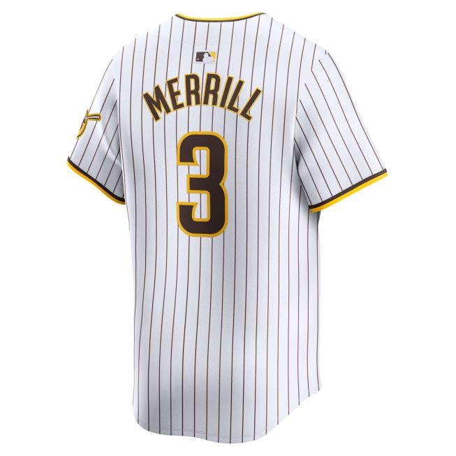 Jackson Merrill San Diego Padres Home Limited Jersey - White - Image 3