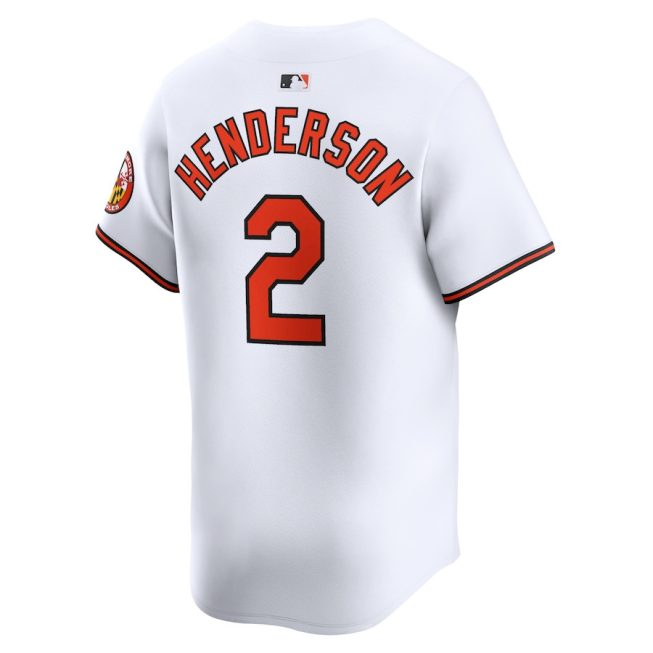 Gunnar Henderson 2 Baltimore Orioles Home Limited Player Men Jersey - White - Image 3