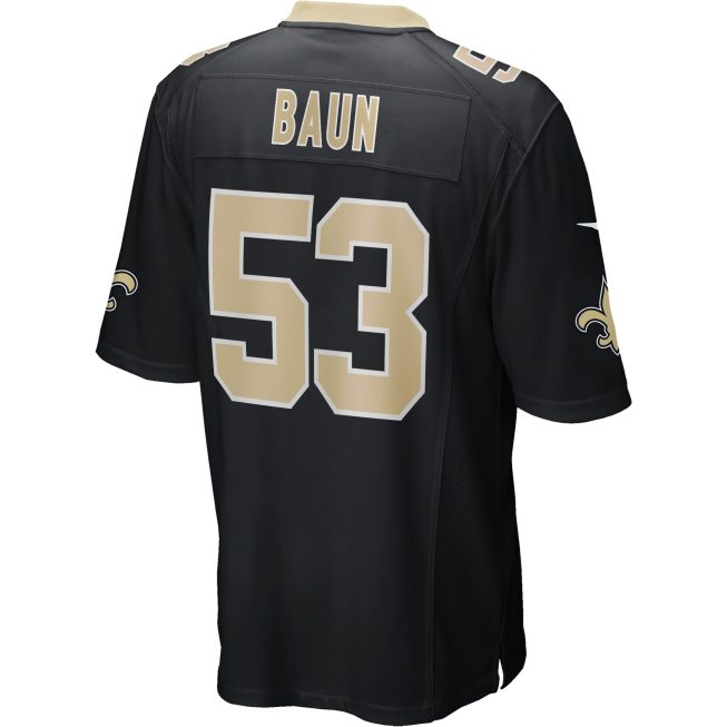 Zack Baun New Orleans Saints Game Player Jersey - Black - Image 3