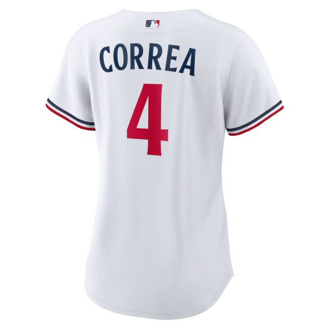 Carlos Correa Minnesota Twins Women's Home Replica Player Jersey - White - Image 3