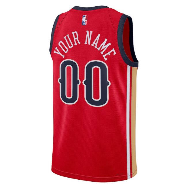 New Orleans Pelicans Unisex Swingman Custom Jersey - Red - Statement Edition - Image 3