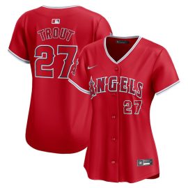 Mike Trout 27 Los Angeles Angels Alternate Limited Women Jersey - Red