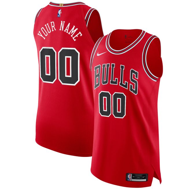Chicago Bulls Authentic Custom Jersey Red - Icon Edition