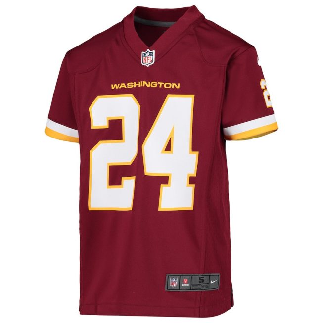 Antonio Gibson 24 Washington Commanders Team Game YOUTH Jersey - Burgundy - Image 2