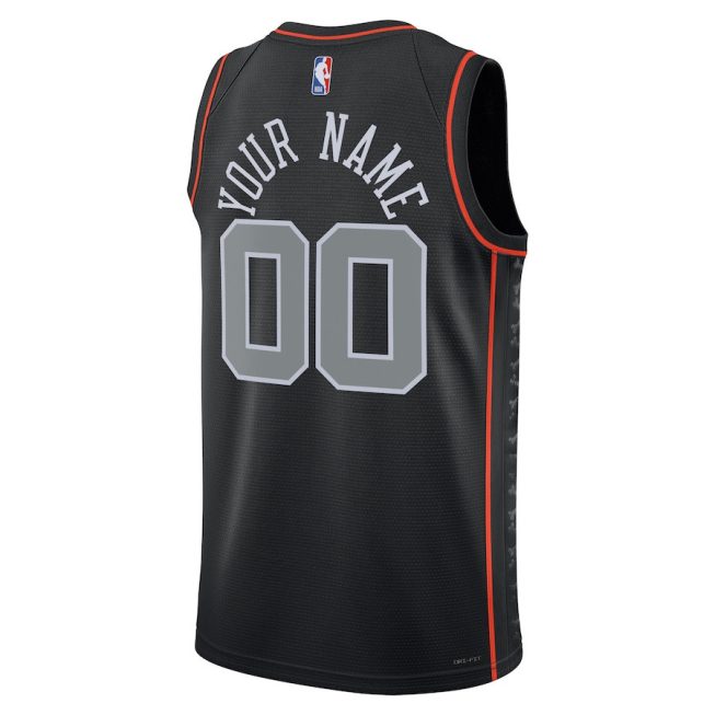 Detroit Pistons 2023/24 Swingman Jersey Customized - City Edition - Black - Image 3