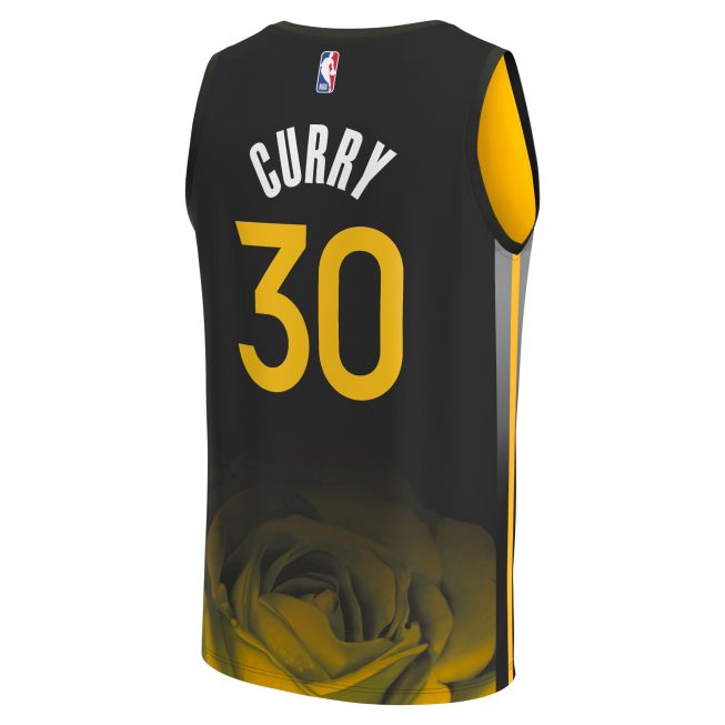 Stephen Curry Golden State Warriors Fanatics Fastbreak Jersey - City Edition - Black - Image 2