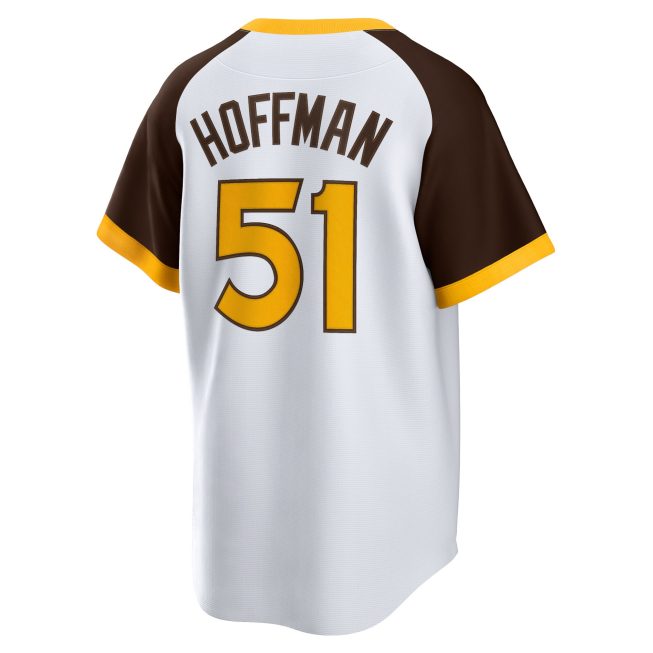 Trevor Hoffman San Diego Padres Home Cooperstown Collection Player Jersey - White - Image 3