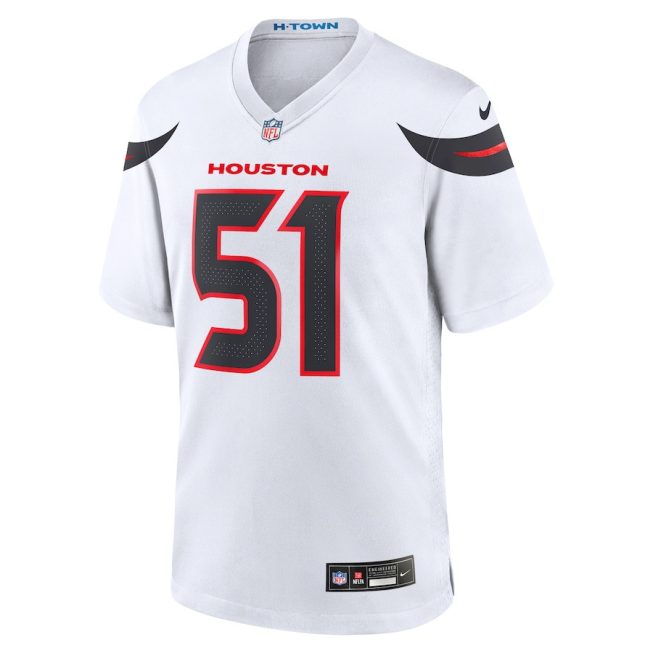Will Anderson Jr. 51 Houston Texans Game Jersey - Men, White - Image 2