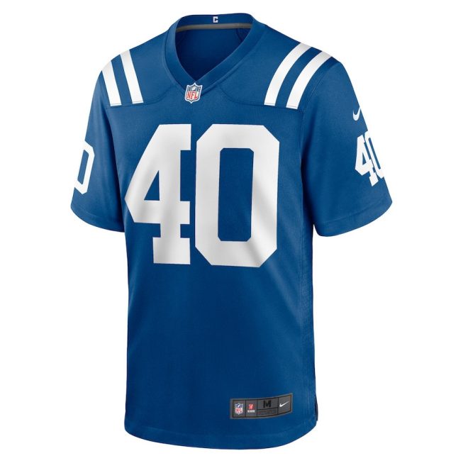 Jaylon Jones 40 Indianapolis Colts Men Team Game Jersey - Royal - Image 2