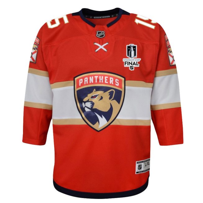 Anton Lundell 15 Florida Panthers 2024 STANLEY CUP Final Youth Home Breakaway Jersey - Red - Image 2