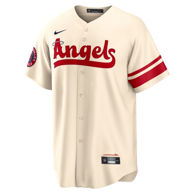 Mike Trout Los Angeles Angels City Connect Replica Player Jersey - Cream - Image 2