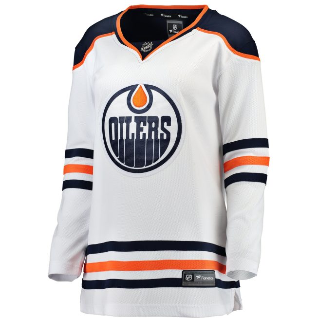 Edmonton Oilers Fanatics Women's Away Breakaway Jersey - White - Image 2