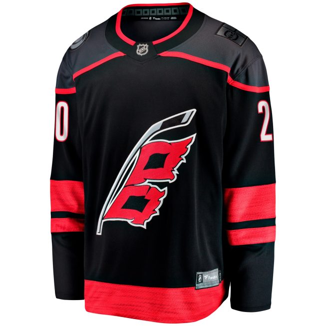 Sebastian Aho Carolina Hurricanes Fanatics Home Breakaway Jersey - Black - Image 2
