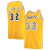 Magic Johnson Los Angeles Lakers Mitchell & Ness Big & Tall 1984/85 75th Anniversary Diamond Swingman Jersey - Gold