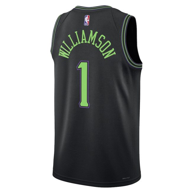 Zion Williamson 1 New Orleans Pelicans 2023/24 City Edition Swingman Jersey - Black - Image 3