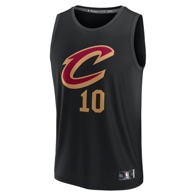 Darius Garland Cleveland Cavaliers Fanatics Youth Fast Break Replica Player Jersey - Statement Edition - Black - Image 2
