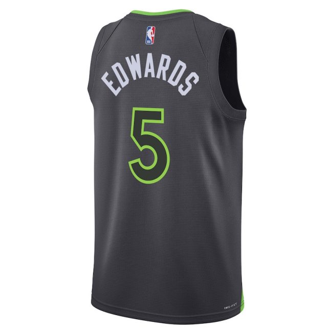 Anthony Edwards 5 Minnesota Timberwolves Unisex Swingman Jersey - Statement Edition - Gray - Image 3