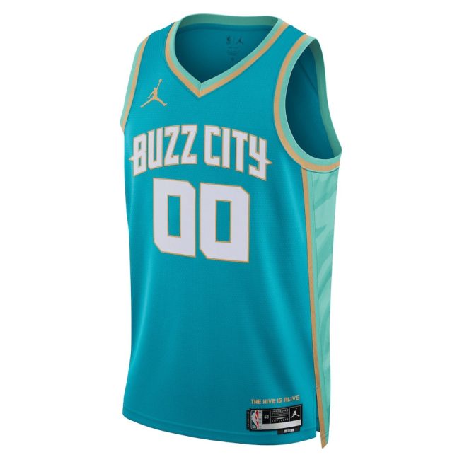 Charlotte Hornets 2023/24 City Edition Swingman Custom Jersey - Teal - Image 2