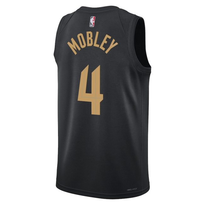 Evan Mobley 4 Cleveland Cavaliers Unisex Swingman Jersey - Statement Edition - Black - Image 3