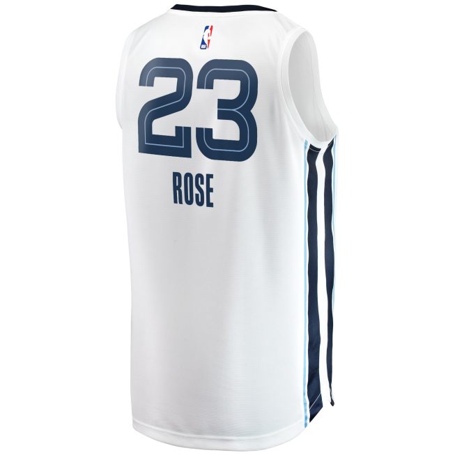Derrick Rose Memphis Grizzlies Fanatics Men's Fast Break Player Jersey - Association Edition - White - Image 3