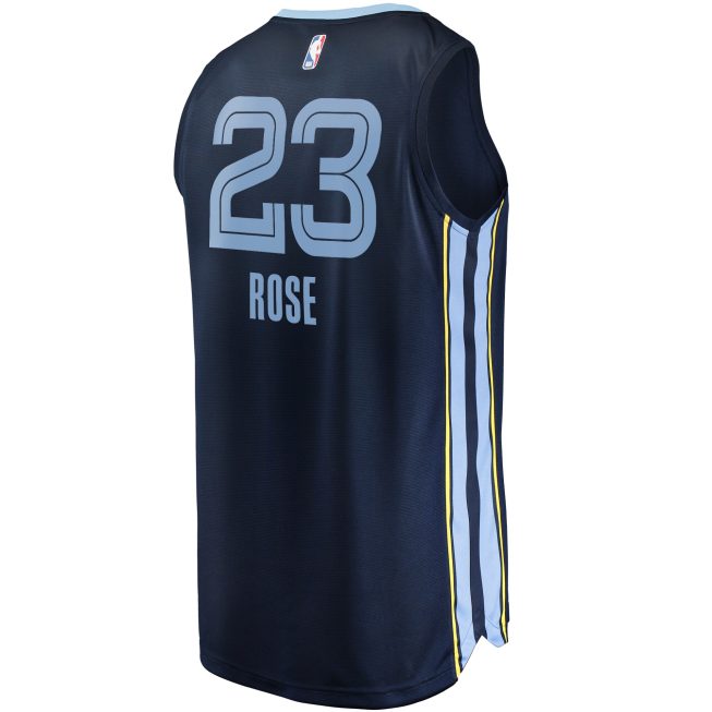 Derrick Rose Memphis Grizzlies Fanatics Men's Fast Break Player Jersey - Icon Edition - Navy - Image 3