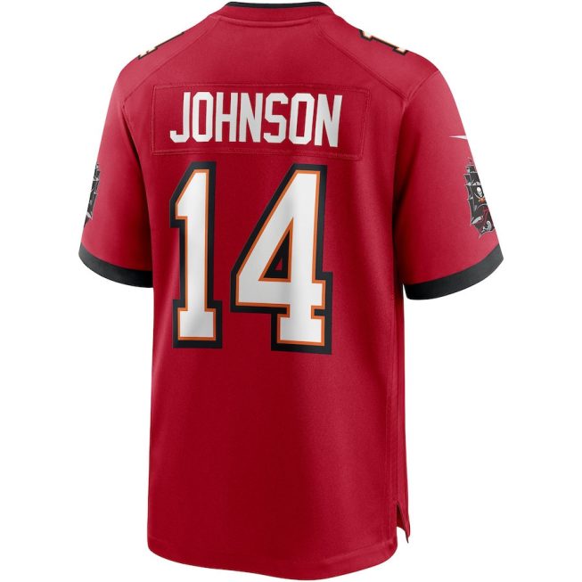 Brad Johnson 14 Tampa Bay Buccaneers Men Game Retired Jersey - Red - Image 3