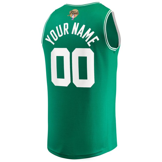 Boston Celtics Fanatics Youth 2024 Finals Custom Fast Break Jersey - Kelly Green - Icon Edition - Image 3