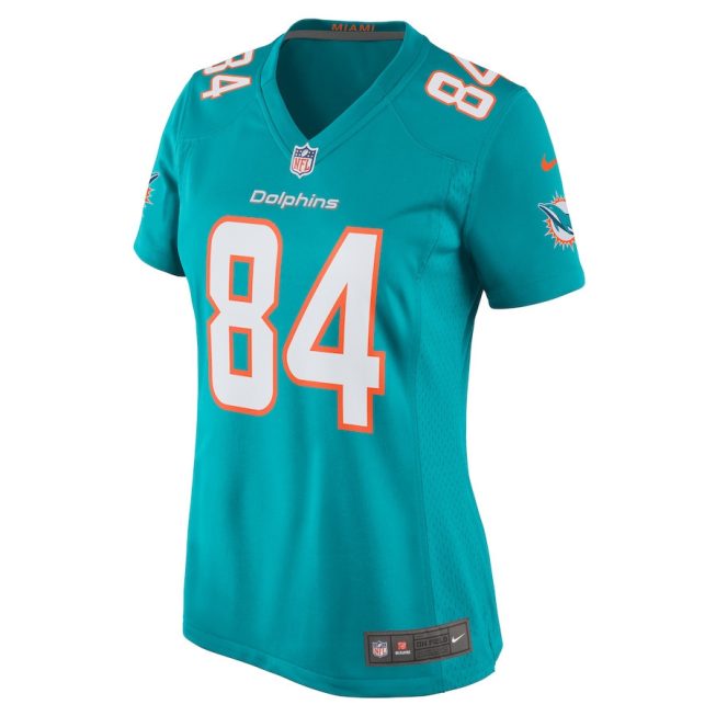 Anthony Schwartz 84 Miami Dolphins Game Women Jersey - Aqua - Image 2