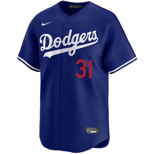 Tyler Glasnow Los Angeles Dodgers Alternate Royal Limited Jersey - Image 3