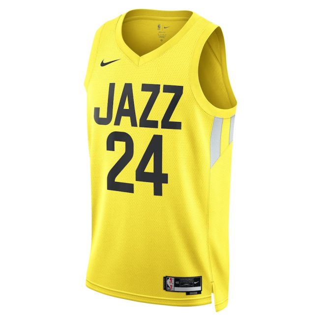 Walker Kessler 24 Utah Jazz Unisex Swingman Jersey - Icon Edition - Gold - Image 2