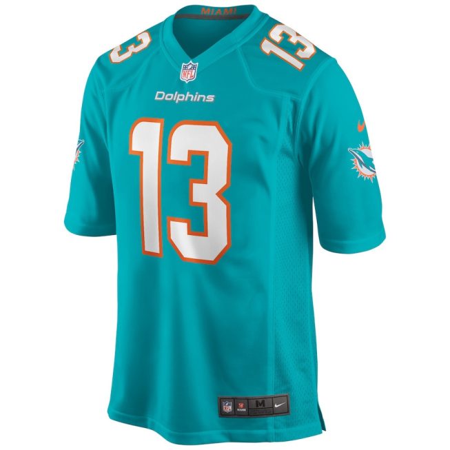 Dan Marino 13 Miami Dolphins Men Game Retired Jersey - Aqua - Image 2