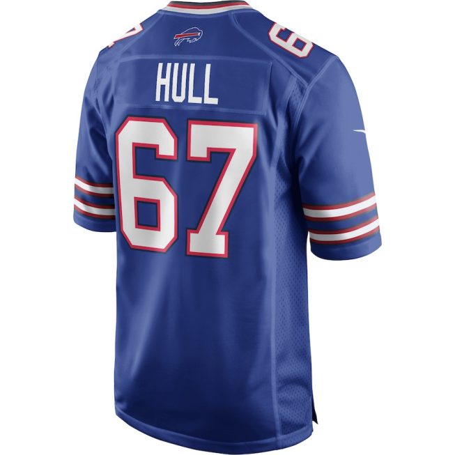 Kent Hull 67 Buffalo Bills Men Game Retired Jersey - Royal - Image 3