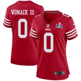 Samuel Womack III 0 San Francisco 49ers Super Bowl LVIII Patch Game Women Jersey - Scarlet