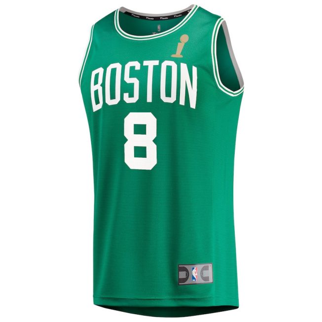 Kristaps Porzingis 8 Boston Celtics 2024 FINALS CHAMPIONS Jersey - Kelly Green - Icon Edition - Image 2