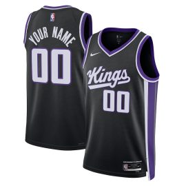 Sacramento Kings 2023/24 Icon Swingman Custom Men Jersey - Black