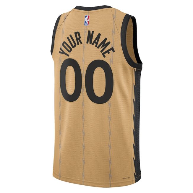 Toronto Raptors 2023/24 City Edition Swingman Custom Jersey - Gold - Image 3