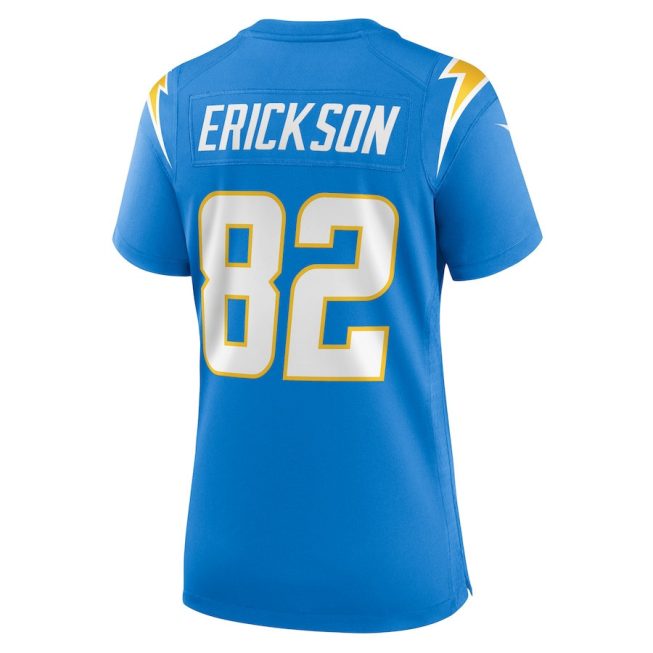 Alex Erickson 82 Los Angeles Chargers Women Team Game Jersey - Powder Blue - Image 3