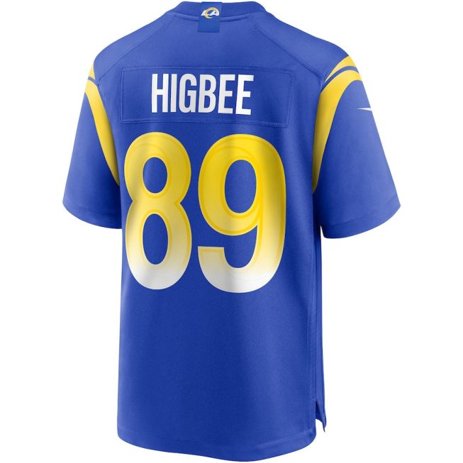 Tyler Higbee 89 Los Angeles Rams Men Game Jersey - Royal - Image 3