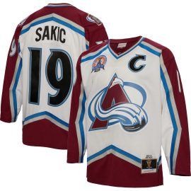 Joe Sakic Colorado Avalanche Mitchell & Ness Captain Patch 2000/01 Blue Line Player Jersey - White