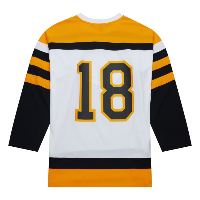 Willie O'Ree Boston Bruins Mitchell & Ness 1958 Blue Line Player Jersey - White - Image 3