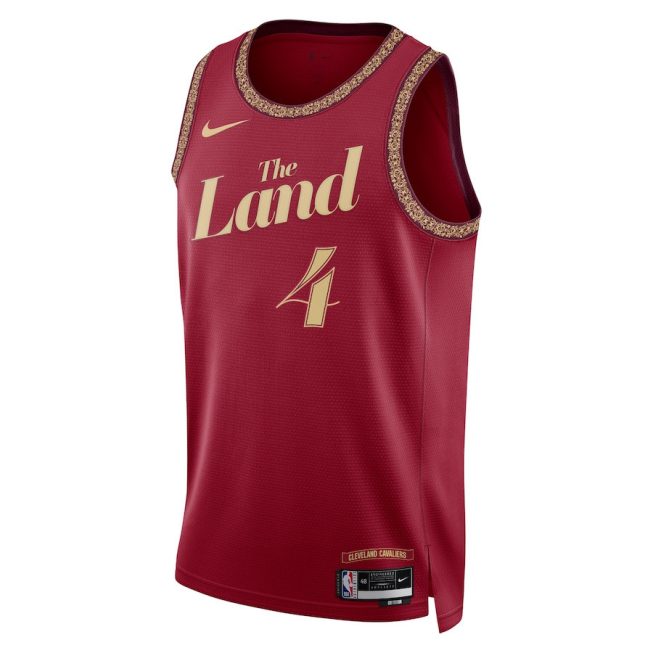 Evan Mobley 4 Cleveland Cavaliers 2023/24 City Edition Swingman Jersey - Wine - Image 2