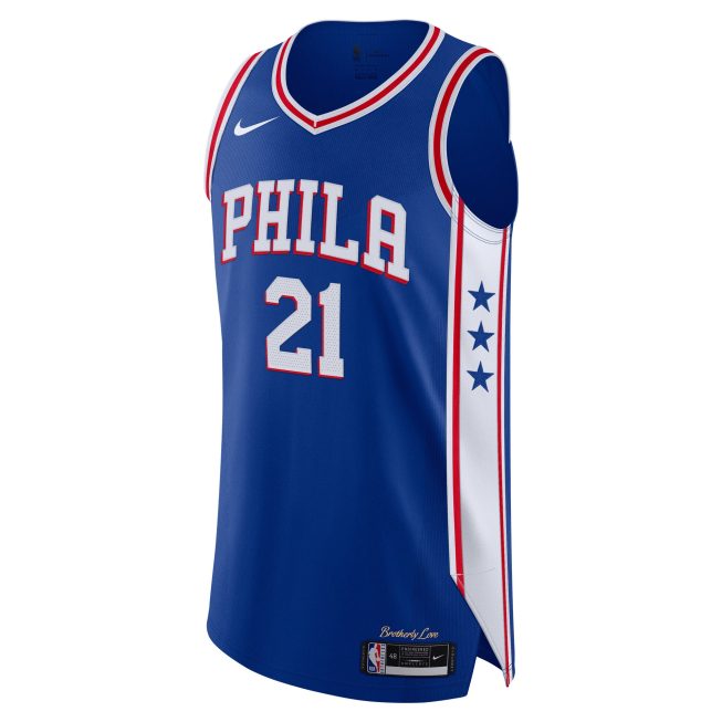 Joel Embiid Philadelphia 76ers Authentic Jersey - Icon Edition - Royal - Image 2
