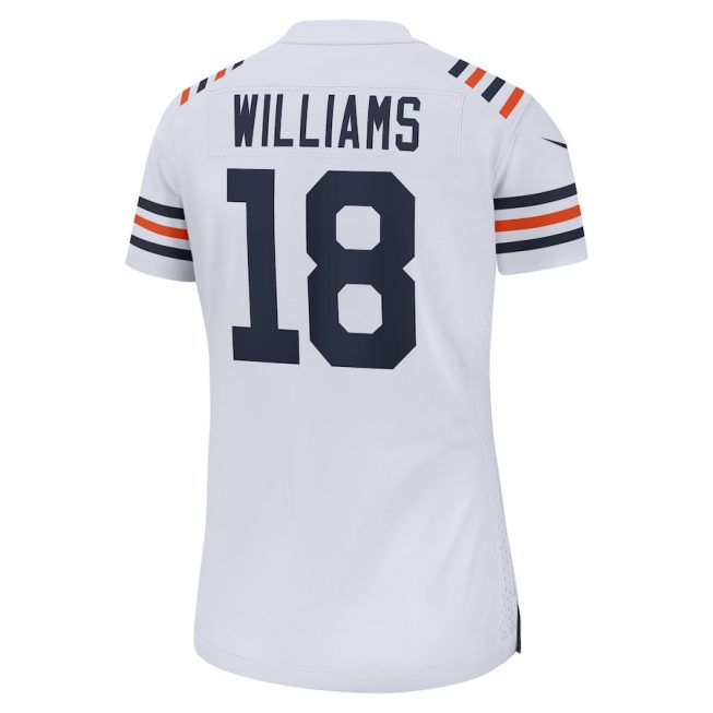 Caleb Williams 18 Chicago Bears 2024 Draft 2nd Alternate Game Player Jersey - White - Image 3